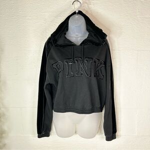 VS PINK Black fuzzy hoodie